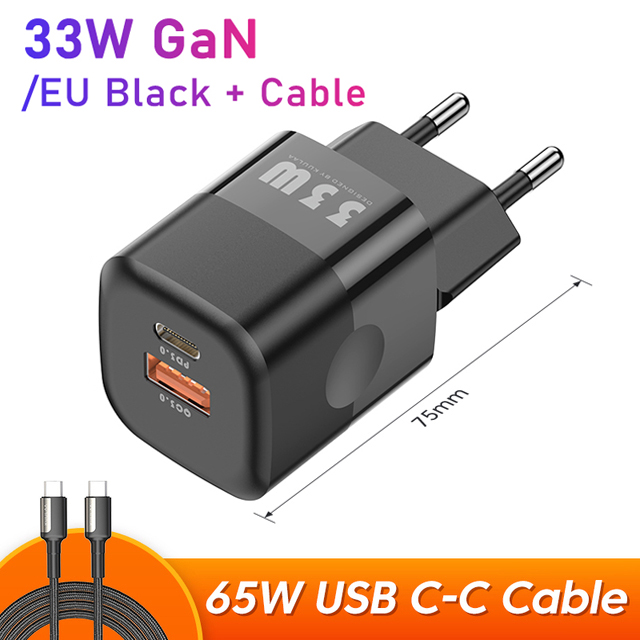 KUULAA USB C-oplader 33W GaN Type C PD Snel opladen voor iPhone 14 13 12 11 Max Pro XS 8 7 Plus Voor iPad Air 4 iPad Mini: es