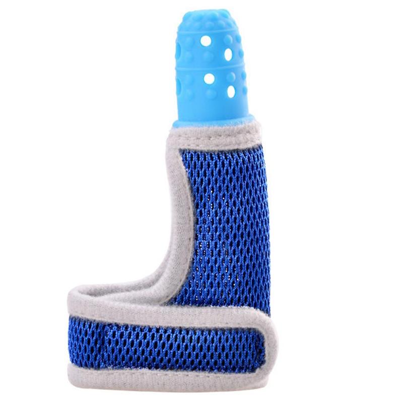 Bébé Silicone molaire doigt manchon bébé respirant pouce manchon maternité enfant main Anti-morsure dents colle K8E7: D