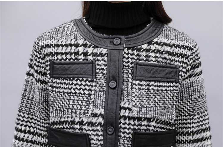 Houndstooth Two Piece Sets Outfits Women Plus Size Long Sleeve Tops And Shorts Suits Autumn Winter Ladies Sets