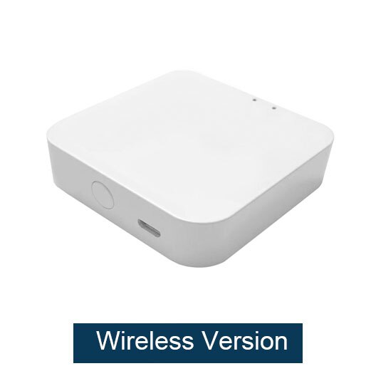 Zemismart tuya zigbee 3.0 hub wifi smart home bridge trådløs fjernkontroll kablet smart life gateway: Trådløs hub