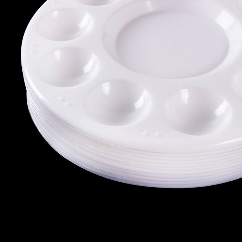 Paint Palette Tray Round Plastic Watercolor Mixing Palette Craft Art Supply