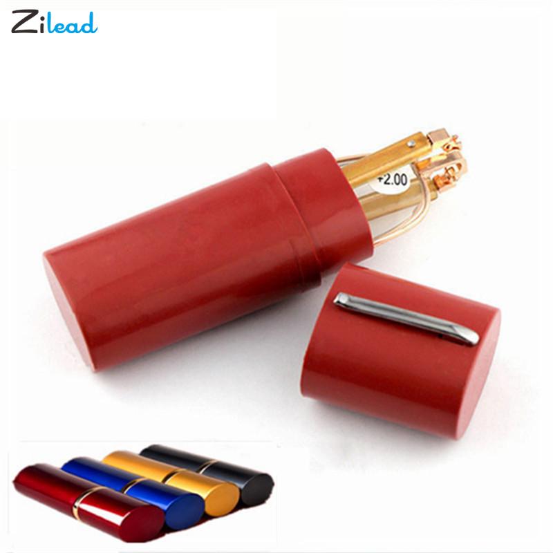 Zilead Mini Leesbril Mannen Vrouwen Vouwen Telescopische Presbyopie Bril Dioptrie + 1.0 + 1.5 + 2.0 + 2.5 + 3.0 + 3.5 + 4 Unisex