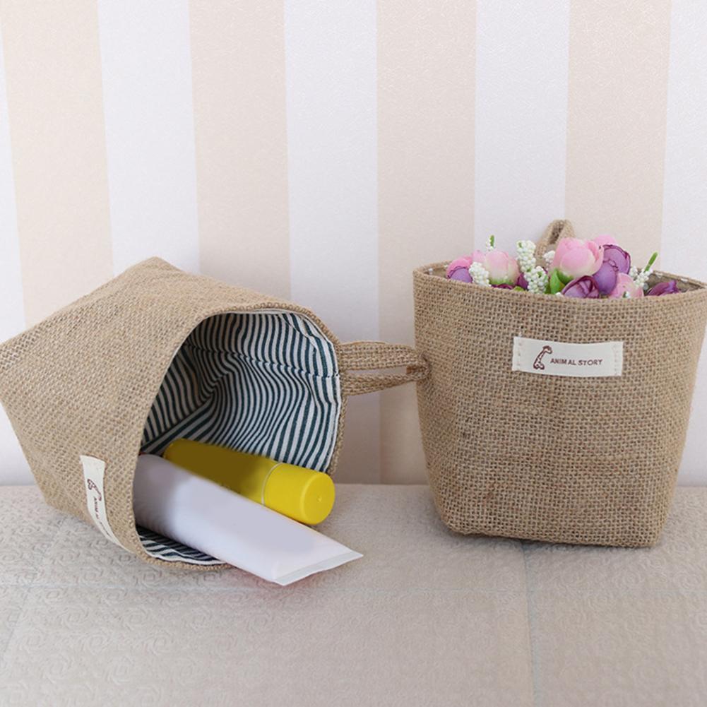 Vintage pliable suspendus articles divers blanchisserie vêtements cosmétique rangement organisateur panier Bin linge stockage décor à la maison jouet panier