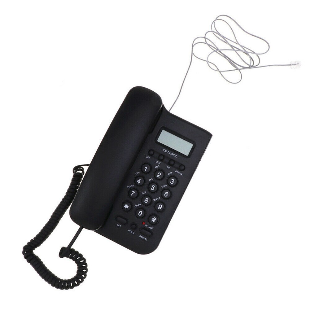 Landline Telephone Desktop Digital English Call ID Display Portable Wireless Intercom Home Office Wall Mount Cordless Business