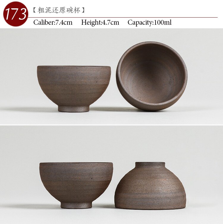 Nr. .173 kinesisk keramisk tekop 100ml kung fu te sæt porcelæn japansk stil håndlavet tekop lille teskål
