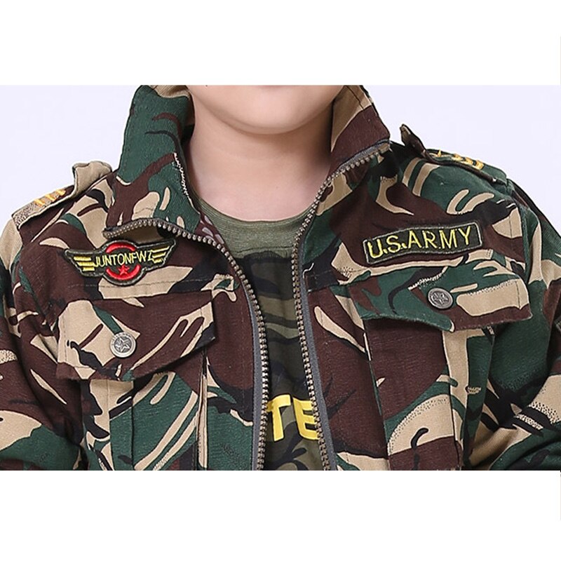 Kind En Najaar Camouflage Pak Kinderen Scouting Uniformen For110cm-155cm Studenten Uniformen Camoflouage