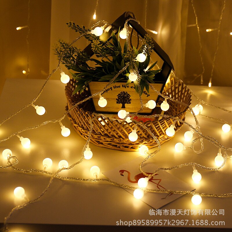 2M3M 6M Fairy lights Garland LED Ball String Lights Waterproof for Christmas Tree Wedding Home Indoor Decoration Battery Powered