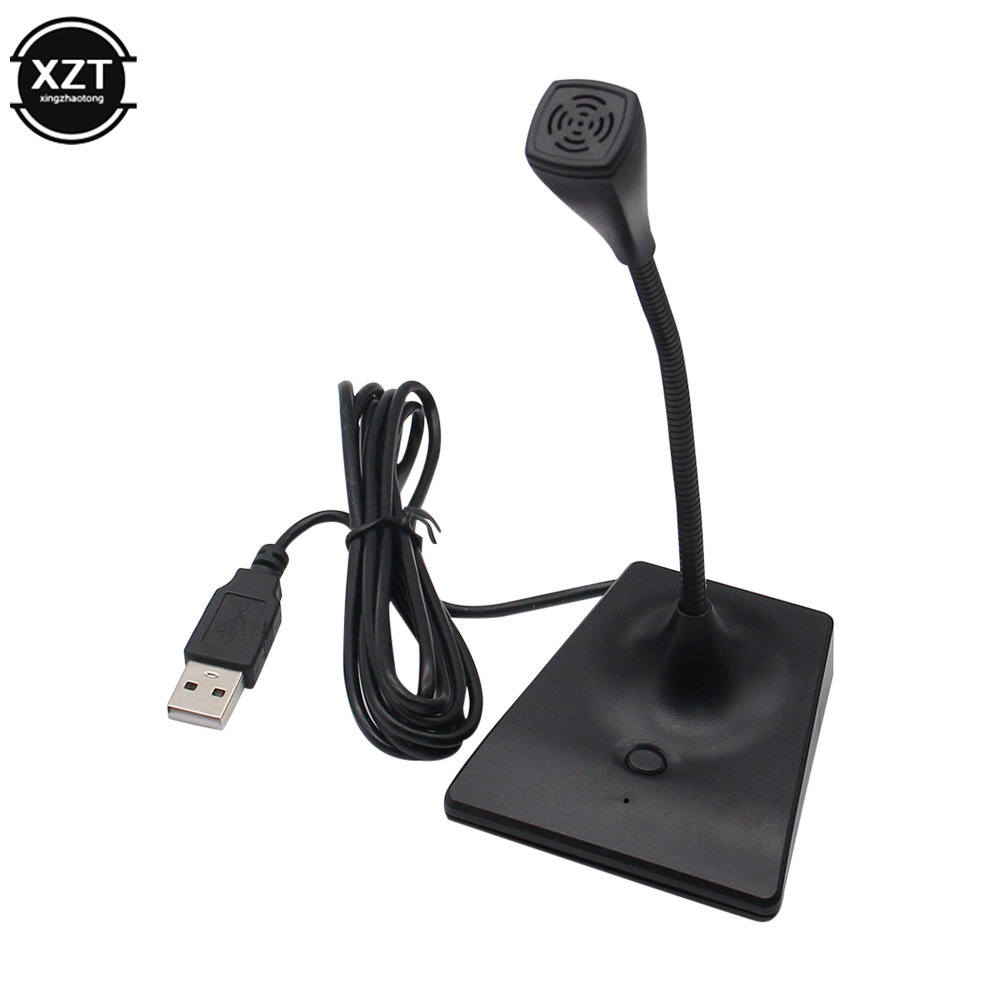 Desktop USB Microphone Computer Laptop Mini Microphone Flexible Tube Neck Adjustable PC Mic