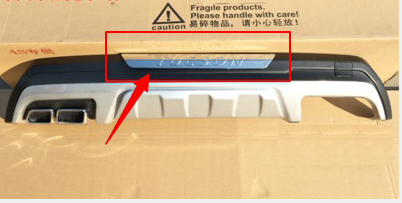 Abs geplateerde afwerking auto achterbumper uitlaatpijp valse staart keel afwerking voor hyundai tucson auto-styling