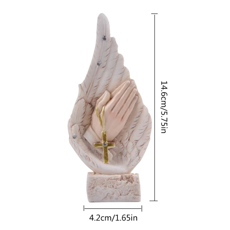 Mini Sculpture du Christ jésus, Statue en résine, faite à la main, innovante, croix d'ange, moules artisanaux en résine, décor religieux pour la maison
