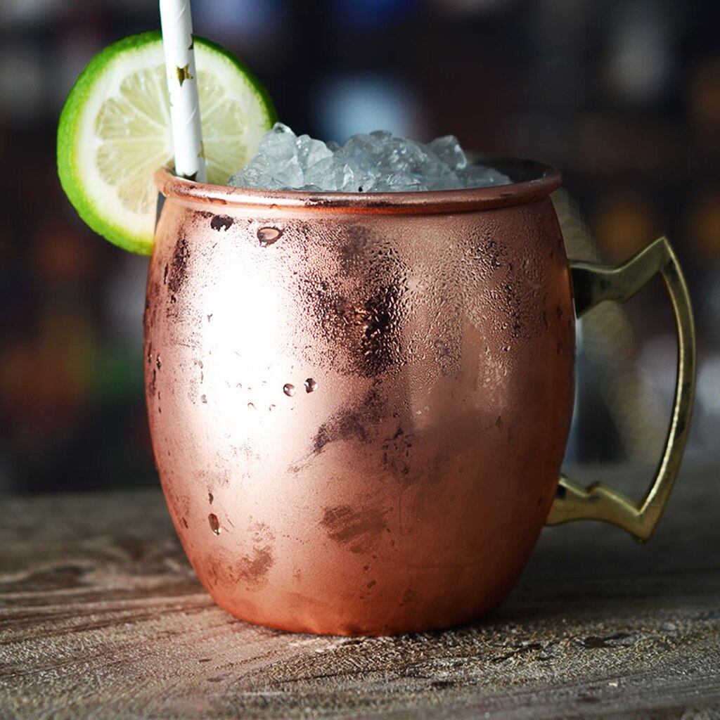 530ml/415ml/500ml Hammered Copper Plated Moscow Mule Mug Beer Cup Coffee Cup Mug Copper Plated Canecas Mugs Travel Mug 5 Types: B