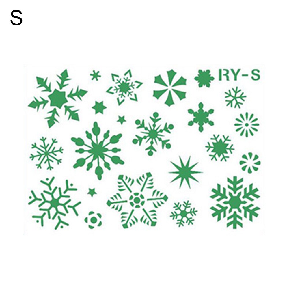Jul ihåliga snöflinga form diy stencil väggmålning scrapbook mall: Vit s