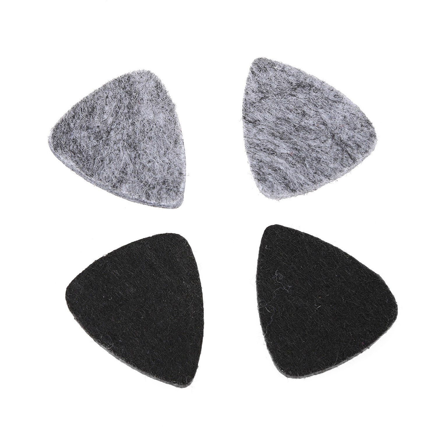 10 stuks zachte, harde ukelele plectrums van wolvilt, mandoline en gitaar, in de kleuren grijs en zwart