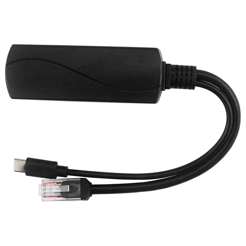 Poe To USB-C 5V Adapter, IEEE 802.3Af/At, Suitable For Raspberry Pi 4, Security Cameras, Etc.