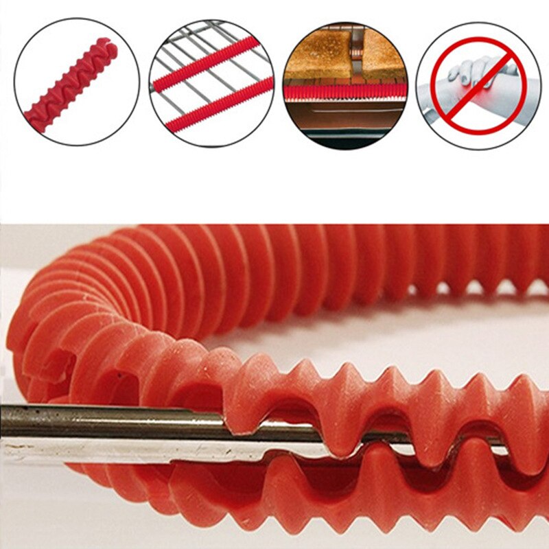 Oven Rack Guards 4 Pack Heat Resistant Silicone Oven Rack Shields 14 Inches baking anti-scalding rack Edge Protector Rack Strip
