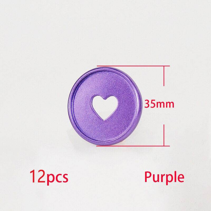 12 sztuk 35mm matowe grzyby Hole dyski wiążące pierścienie plastikowe Notebook Binder dyski grzyb pierścień wiążące Planner Binder dostaw: Purple-12pcs