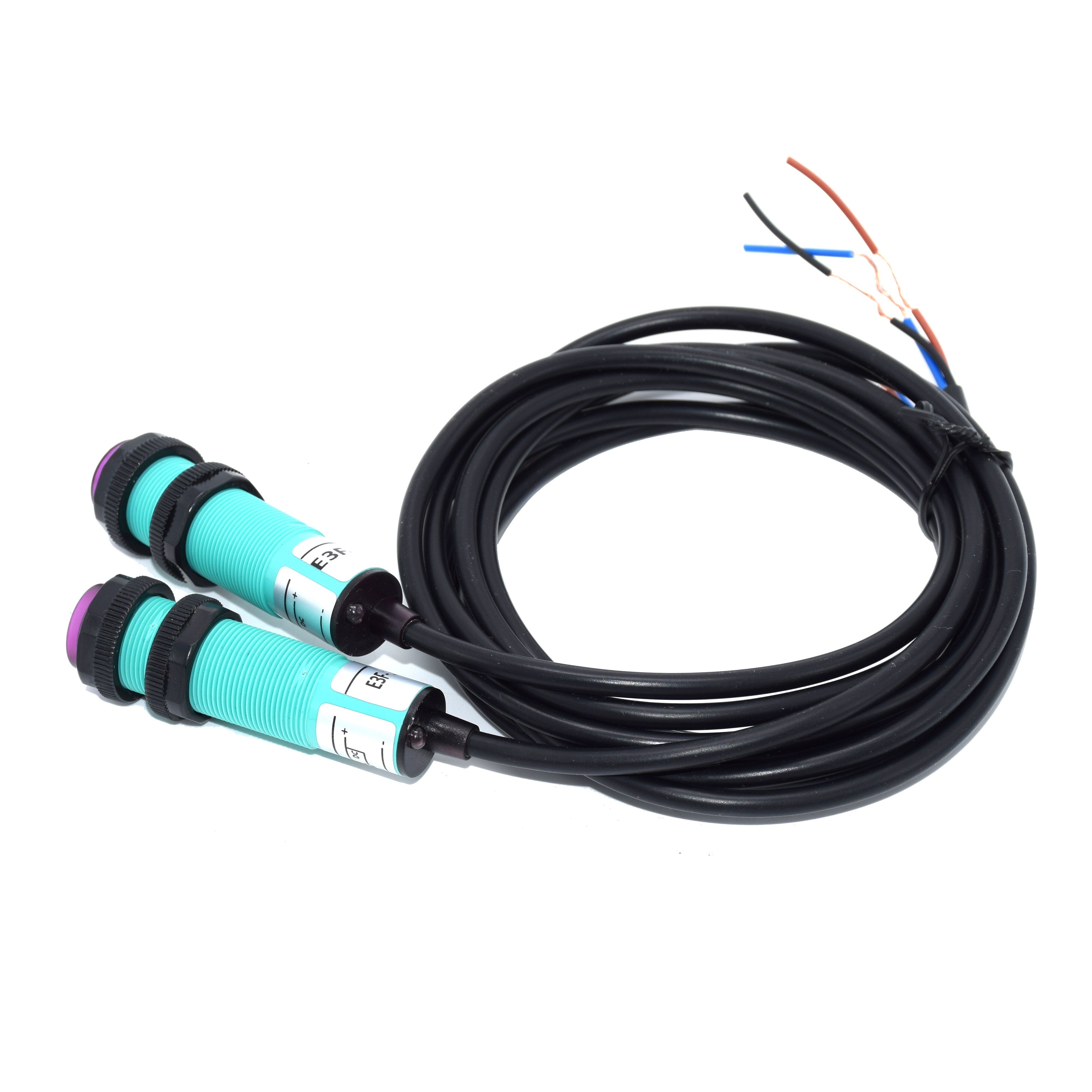 Sensor de haz infrarrojo, interruptor fotoeléctrico, fotocélula, barrera de luz, 8m de distancia de detección para abridor de puerta oscilante deslizante, DC10 ~ 30V