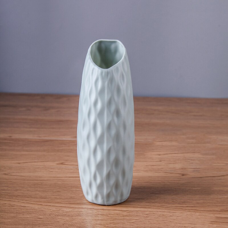 Jarrón de cerámica de imitación para decoración nórdica, cesta de flores de plástico para Decoración: 17