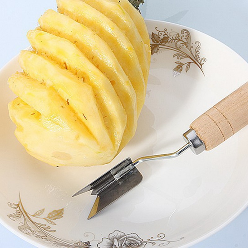 Urijk 1 PC Ananas Slicer Ananas Cut Roestvrij Staal Ananas Eye Dunschiller Ananas Zaad Remover Mes Fruit Gereedschap