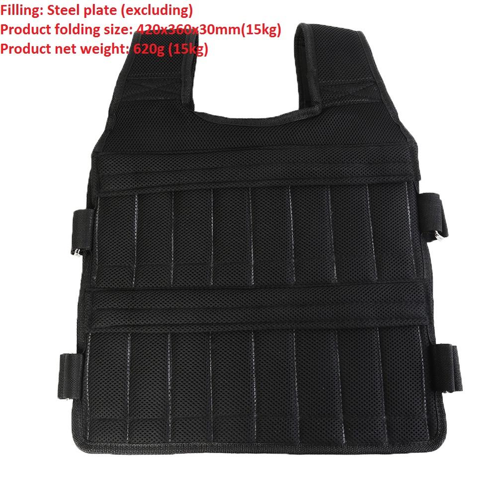 20/50Kg Loading Weighted Vest Boxing Training Thickening Exercise Waistcoat Adjustable Weight Jacket Invisible Sand Boxing vest: 15KG