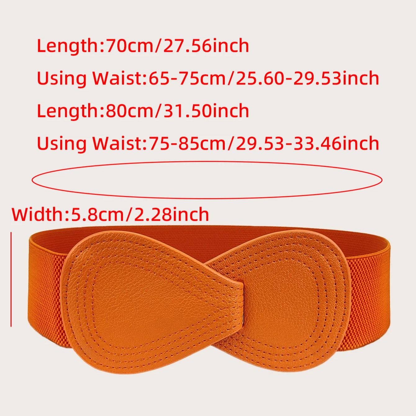 Elastisk linning til kvinner, dekorasjon til kjole til daglig pendling, midjebeskytter