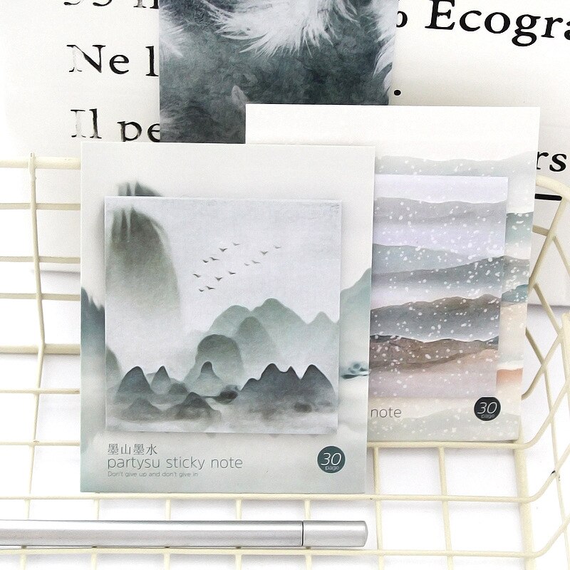 2 pcs Small Fresh Post-it Notes Cute Stationery Supplies Girl Heart Notes N Times Paste Stickers Sticky Notes Memo Pad