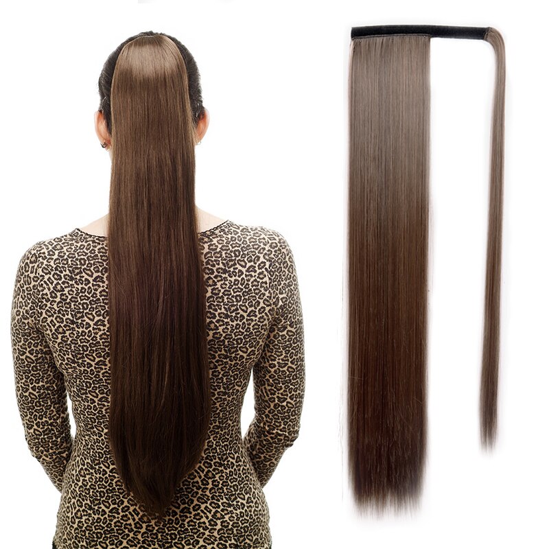 LISIHAIR Lange Lockiges/Gerade Clip in Haar Schwanz Natur Falsche Pferdeschwanz Haarteil Mit Haarnadeln Synthetische Pferdeschwanz Haar Verlängerung: 2-30