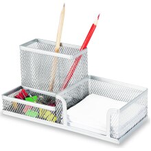 Office and Study Storage Desk Accessories Stationery Organizer Desk organizer for Office Supply: Grey