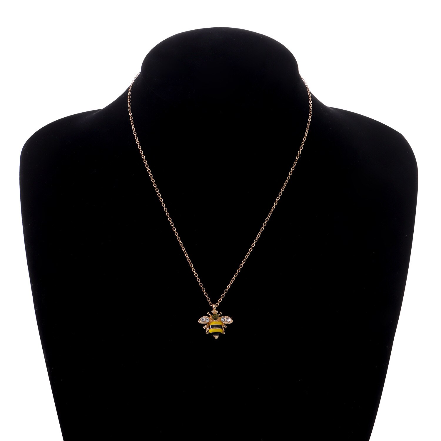 Collier Ras Du Cou Femme - Pendentif Abeille Cœur Nid - Bijou Fantaisie Neuf Avec étiquettes