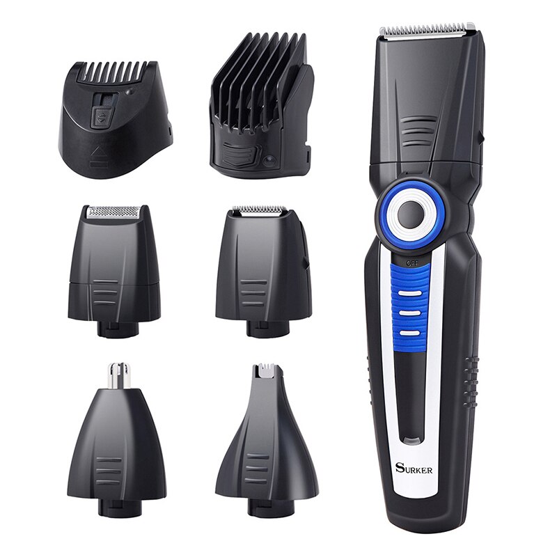 Five-in-one Multi-function Multi-head Shaver Nose Hair Sideburns USB Rechargeable Oil Head Carving Electric Hair Clipper