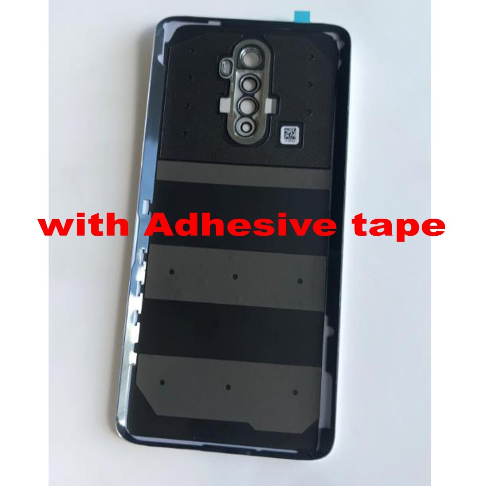 Original, nueva carcasa trasera para batería, carcasa para puerta trasera para Oppo realme X2 Pro / X2Pro con marco de cámara, lente de cristal + adhesivo