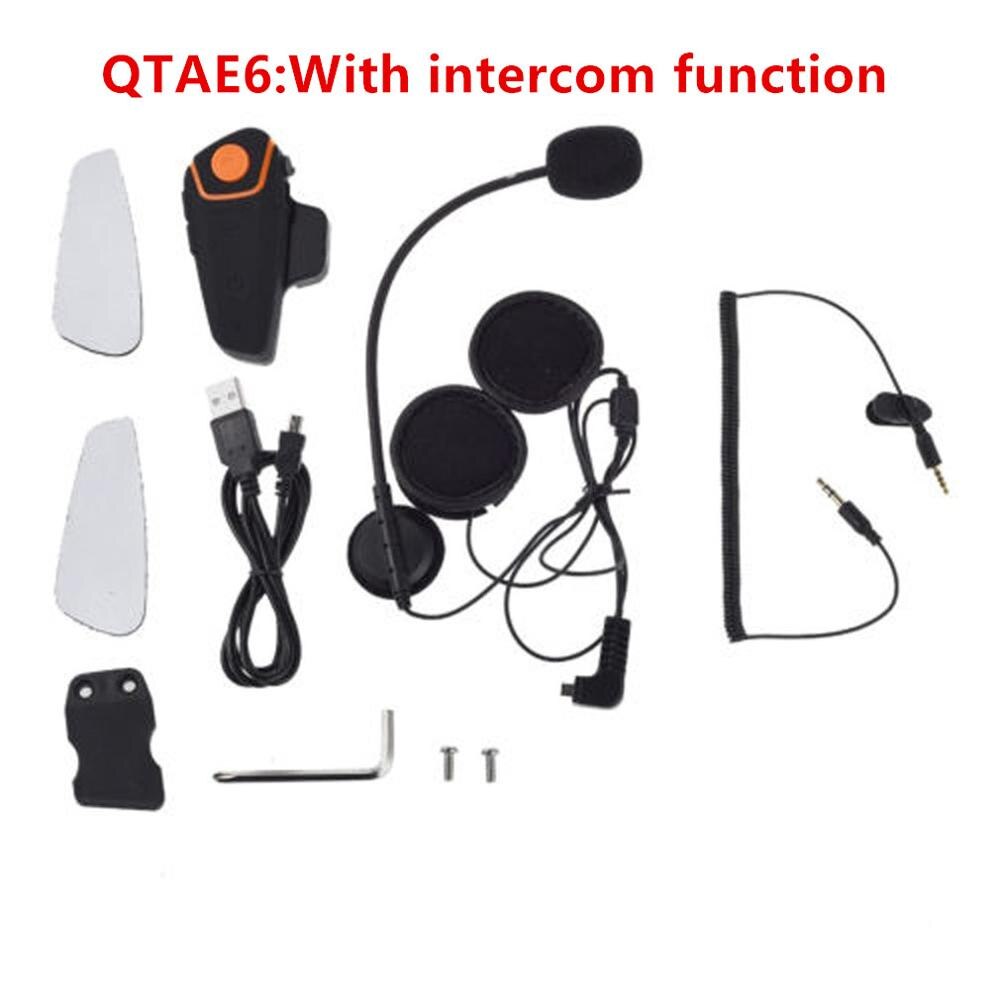 Casque moto Bluetooth casque Interphone Communication casque universel Interphone sans fil à 2 ou 3 coureurs: QTAE6