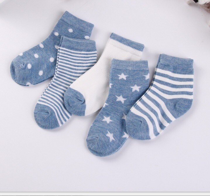5 pares/lote 0 a 6 anos crianças meias de algodão macio menino menina do bebê bonito dos desenhos animados listra quente pontos moda escola outono inverno