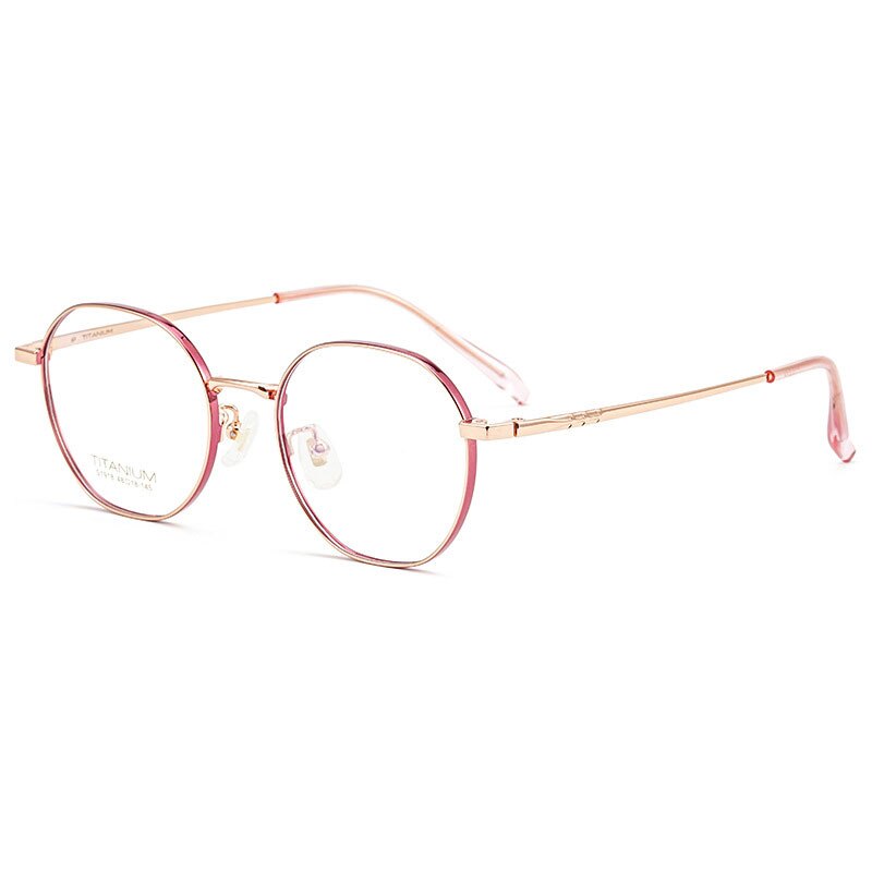Pure Titanium Glasses Frame For Women Style with Spring Hinges Full Rim Optical Eyewear Ultralight Myopia