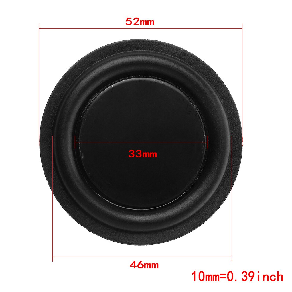 passiv Kühler Subwoofer Lautsprecher Vibration Membran Bass Gummi Tieftöner 40mm/30mm/45mm/50mm/62mm/52mm/70mm/66mm: 52mm