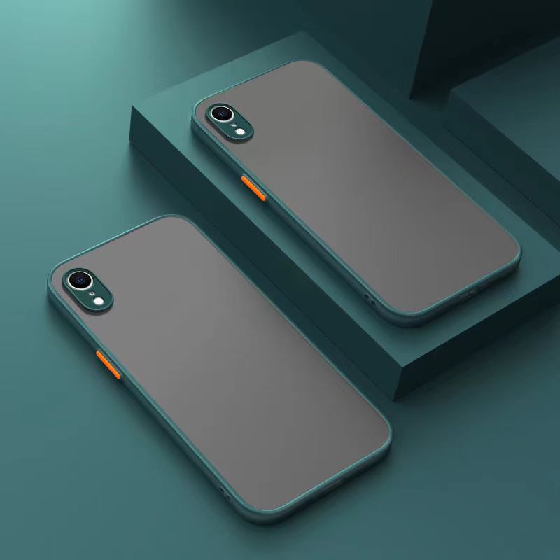 Custodia opaca antiurto per iphone xs max xr xs  x 6 6s 7 8 plus se se custodia rigida trasparente in silicone per pc: Vera pelle / Blu