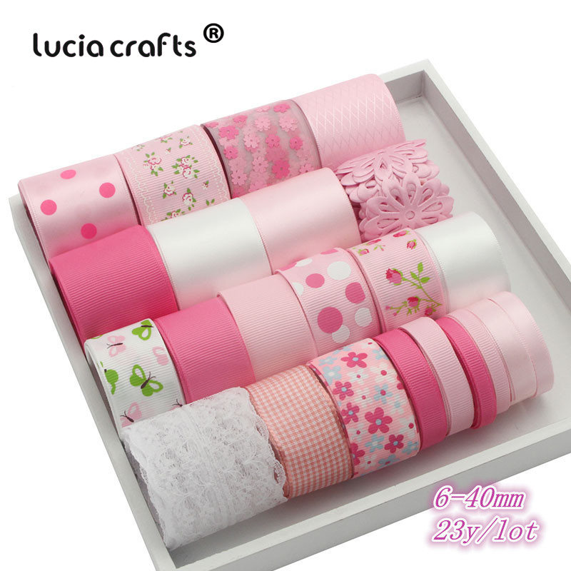 Lucia Ambachten Satijn/Grosgrain/Organza Lint Set Trim Kant Stof Diy Hairbow Materialen Mix Stijl S0604: Mix Style 5