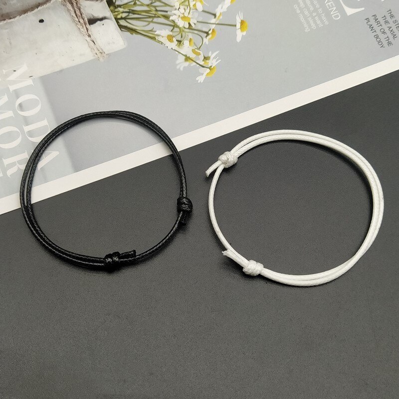 2- piece/loose rope bracelet for men and women, blue and white starfish design, couple's hand bracelet for boyfriend, adjustable lucky bracelet: E