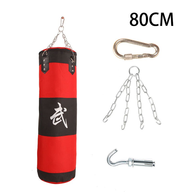120cm boksesæk krog hængende boksesæk kamp sandsæk tom sandpose punch muay thai boksetaske: 80cm