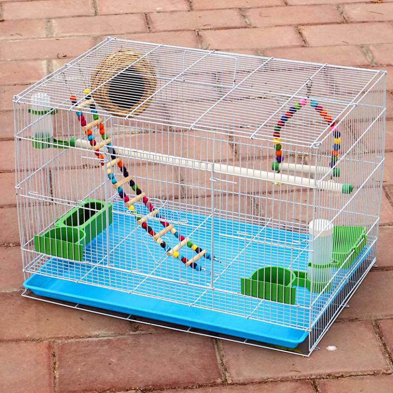 Bird cage metal bird cage pigeon acacia bird cage parrot cage rabbit cage universal bird cage group cage breeding cage: 40x30x30cm  2