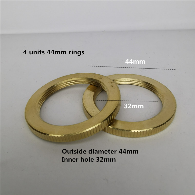 Portalámparas de latón 100% de cobre, perilla de toma de luz eléctrica o interruptor de cadena y tornillo roscado, ajustador de anillo de sombra, Base de iluminación DIY: Plata