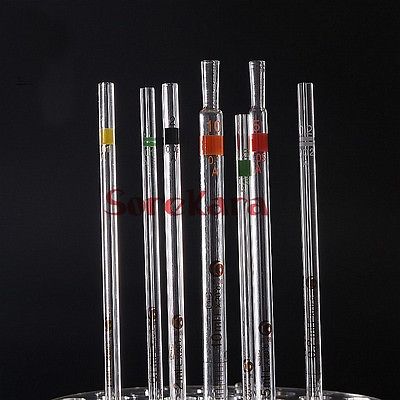 50ml glas burette målepipette med kodende gand ring gradueret dropper lab brug