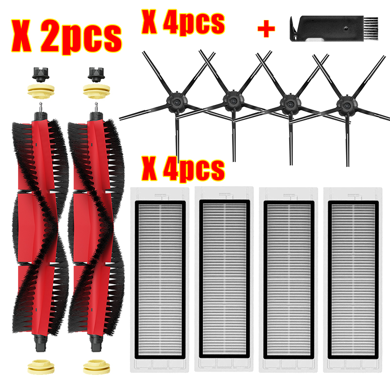 Cepillo lateral para Xiaomi MI Roborock S5 Max S6 Pure MaxV S55, accesorios para Robot aspirador, paño de mopa, filtro HEPA, cepillo principal: Lavanda