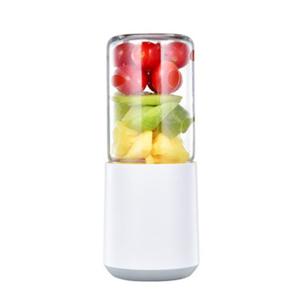 Usb Opladen Mini Draagbare 280Ml Elektrische Juicer Citroen Sapcentrifuge Voedsel Mixer Machine Thuis Slaapzaal Sap Cup: WHITE