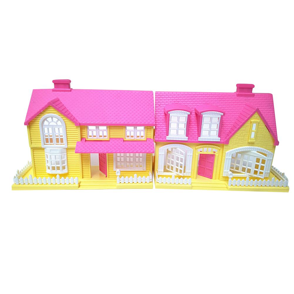 Mooie Venster Deur Te Openen Mini 3D Speelgoed Huis Cottage Kids Pop Accessoires Leuke Poppenhuis Met Te Openen Windows