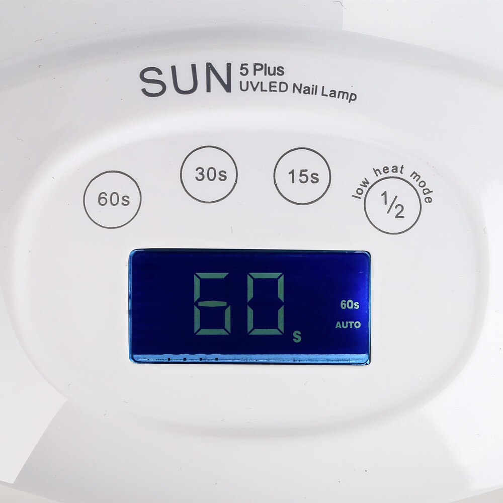 SUN5 Plus 48W Dual Uv Led Nagel Lamp Nagel Droger Gel Polish Curing Licht Met Bodem 30 S/ 60 S Timer Lcd Display