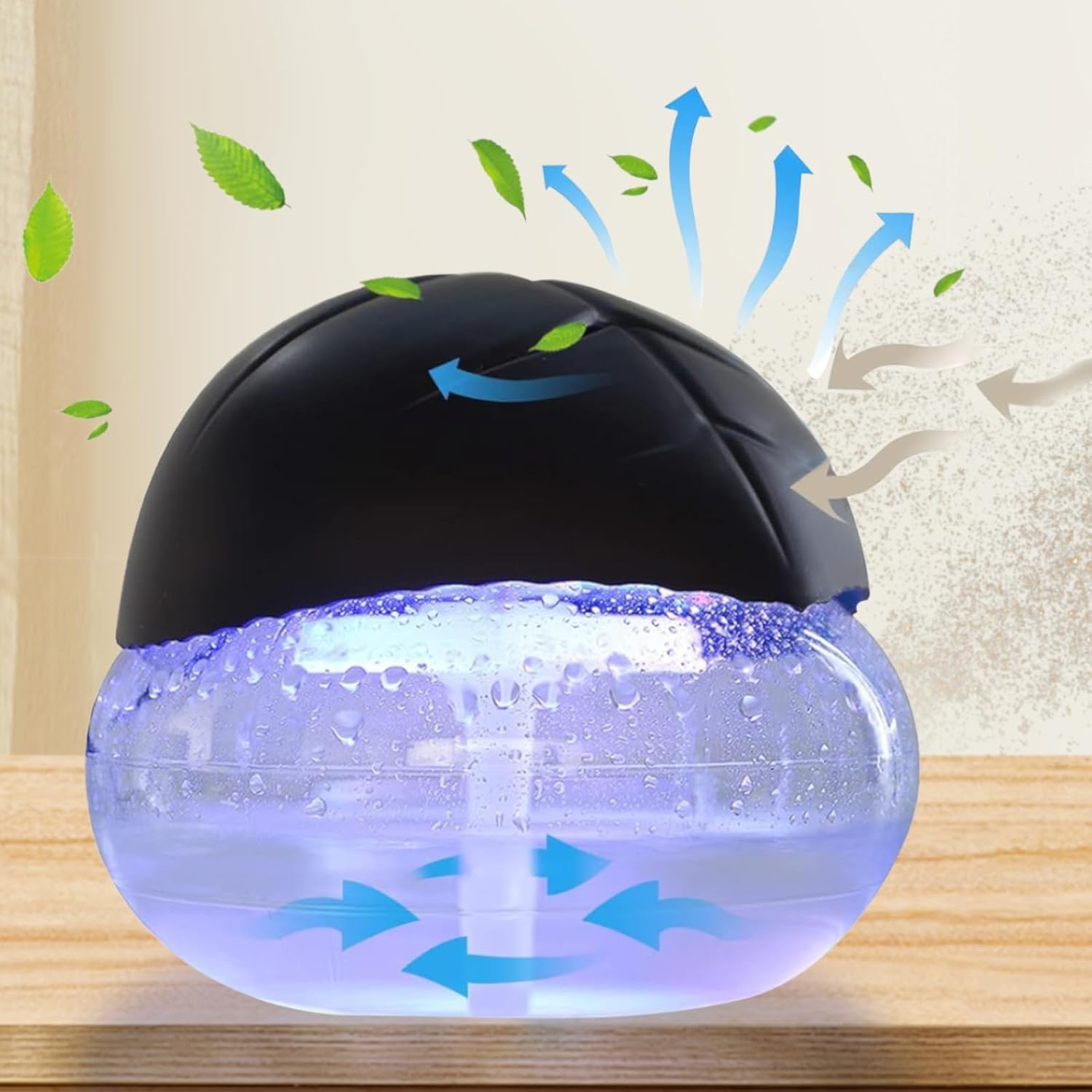 Water-Based Purifier, Water Filter Air Washer For Home and Office - Essential Oil Aroma Diffuser With 7 LED Color Night light -