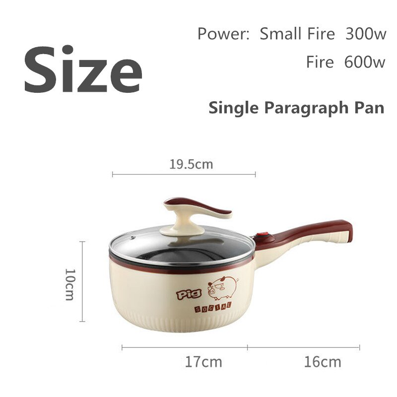 Multi-functional Electric Cooker Cooking Machine Pot Single/Double Layer with Steamer Pot Noodles Egg Rice Soup Cooker Home