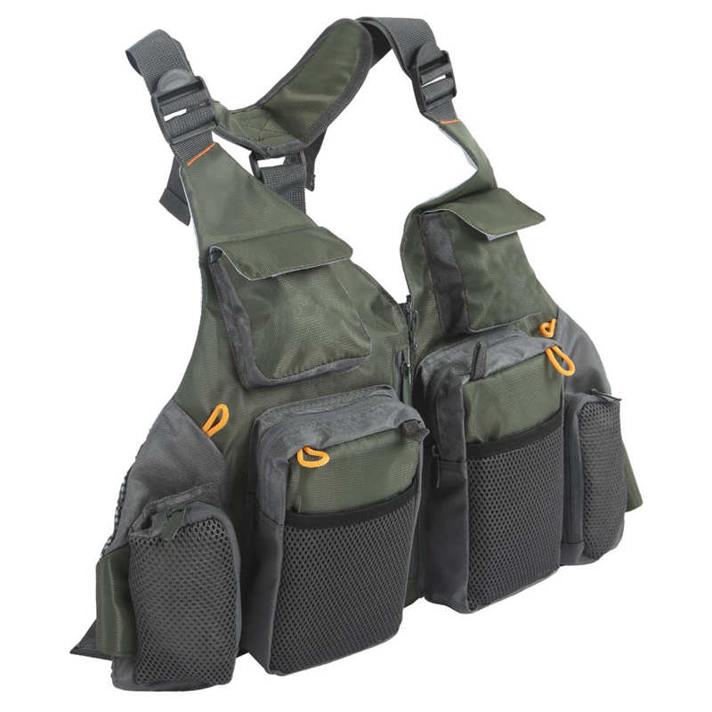 Breathable Fishing Vest Adjustable Floating Life Jacket Outdoor Sports Fly Swimming Vest with Floating Pad Fishing Tackle