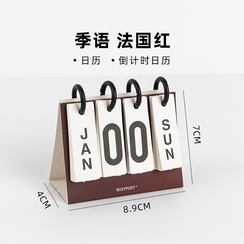 calendar Mini flip perpetual calendar Desk calendar school study Stationery to do list Commemorate Countdown day: B